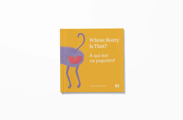 Cover of Fifty Two World (52 World) book Whose Booty is That? baboon booty in bilingual English-French